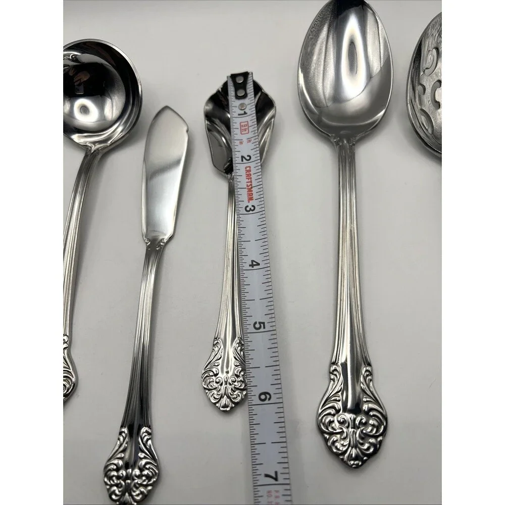 Lot Of 5 Reed & Barton Elegante? Stainless Steel Serving Utensils